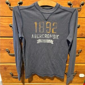 Y2K ABERCROMBIE BOYS Gray Graphic Long Sleeve thermal shirt